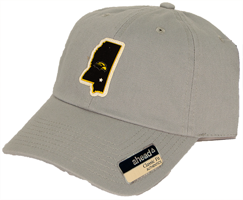 Ahead USA Cap Baseball Washed Twill Soft Crown Mississippi Emblem Eagle Head