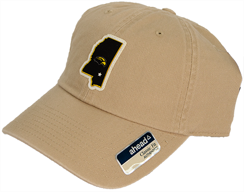 Ahead USA Cap Baseball Washed Twill Soft Crown Mississippi Emblem Eagle Head
