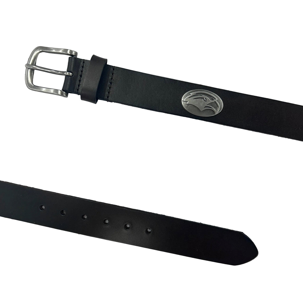 Youth Leather Belt with Eagle Head Conchos