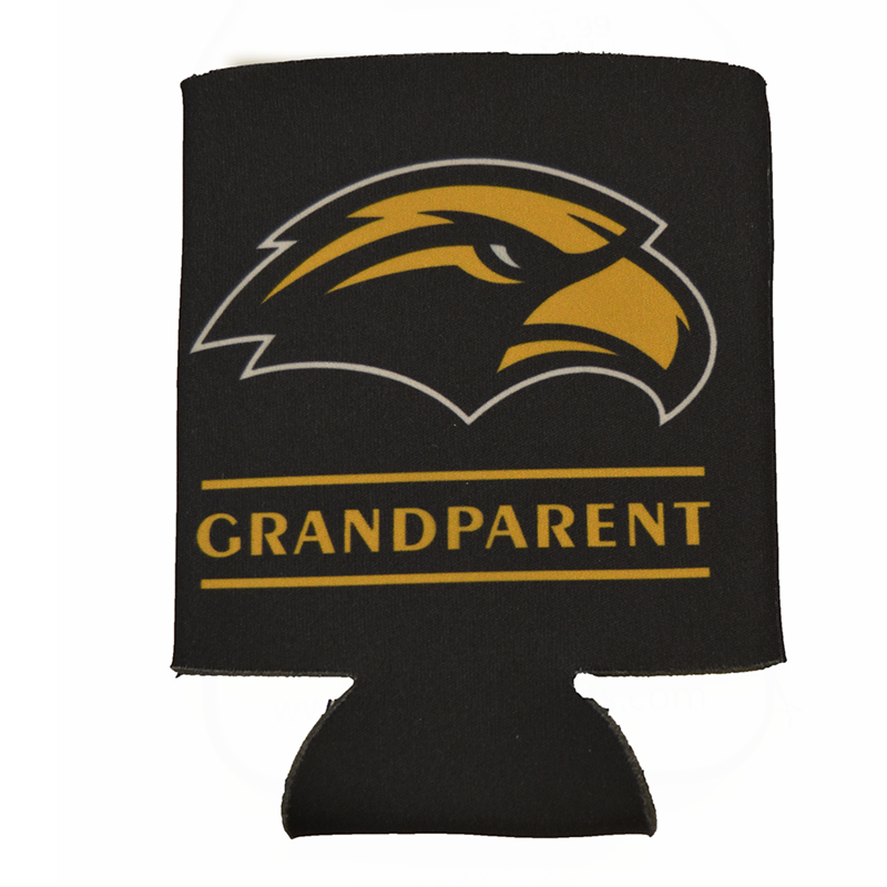 Coozie Black Grandparent Eagle Head