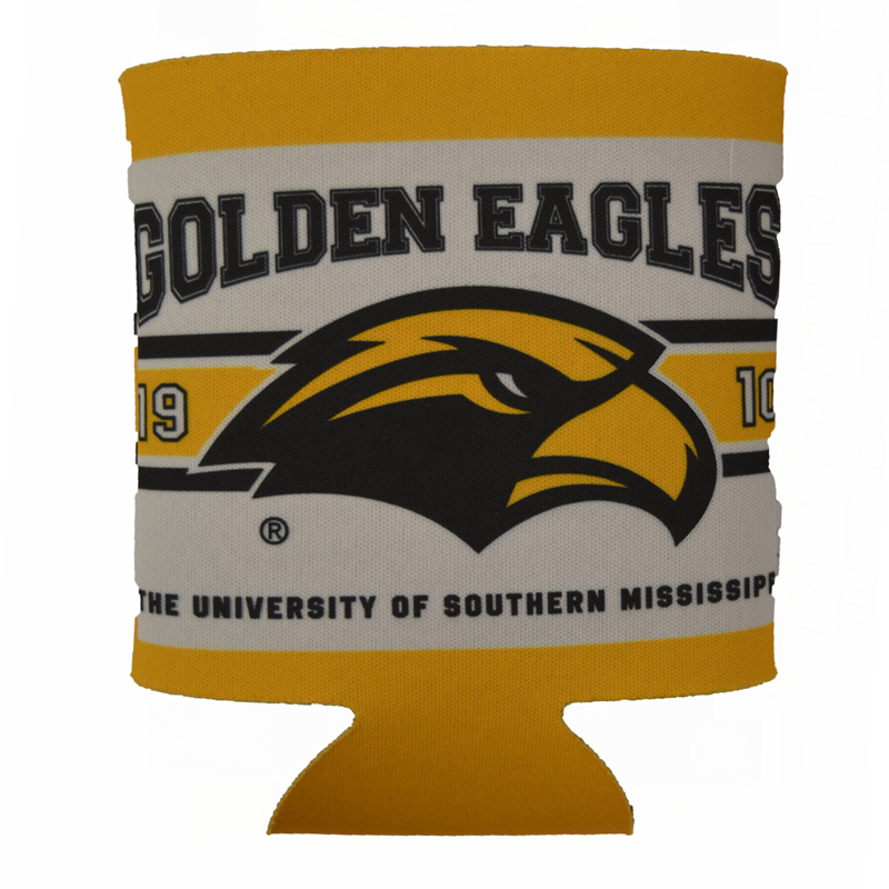 Coozie Colormax Golden Eagles 19 Eagle Head 10 University Of Southern Miss