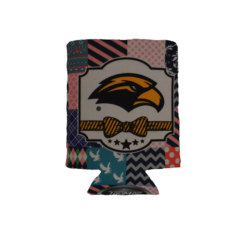 Coozie White Quilted Eagle Head Bow