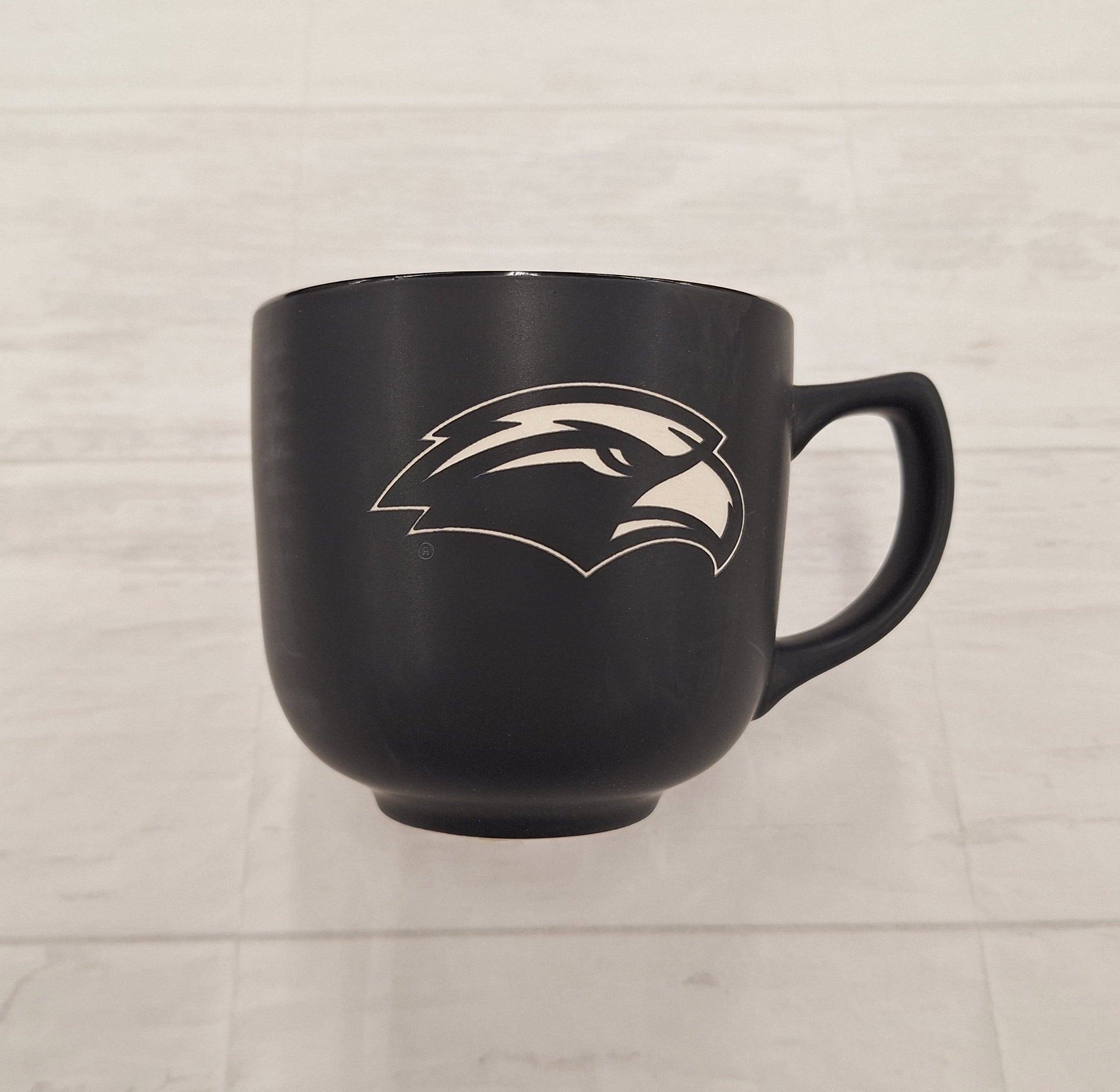 Matte Black Martin Mug with Etched Eagle Head
