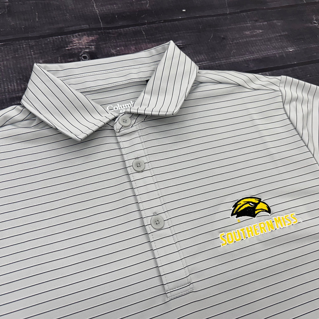 Columbia Men's Tailored Sport Omni-Wick Polo with Eagle Head Southern Miss
