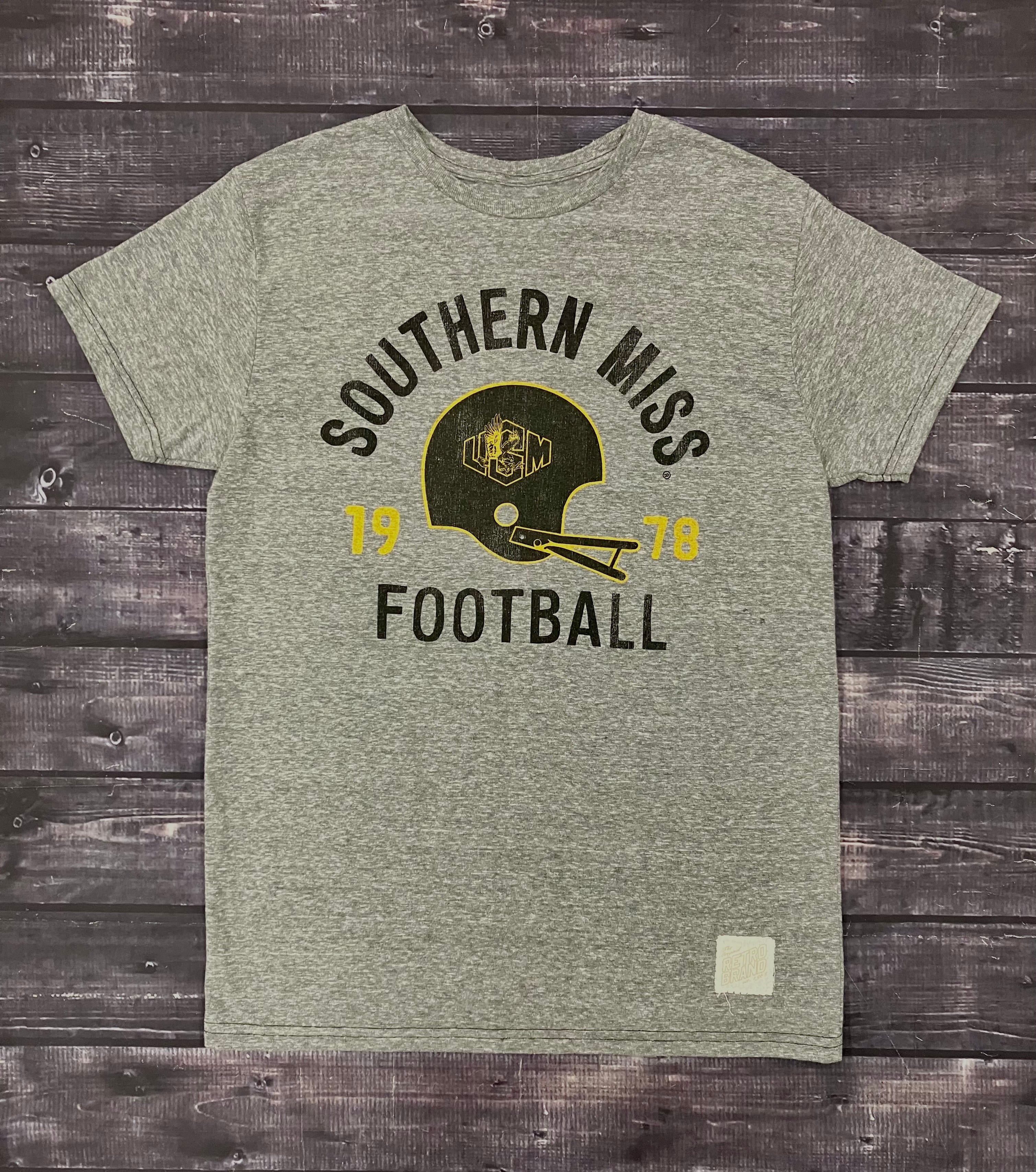 T-Shirt Short Sleeve Triblend with USM Attack Eagle on Football Helmet