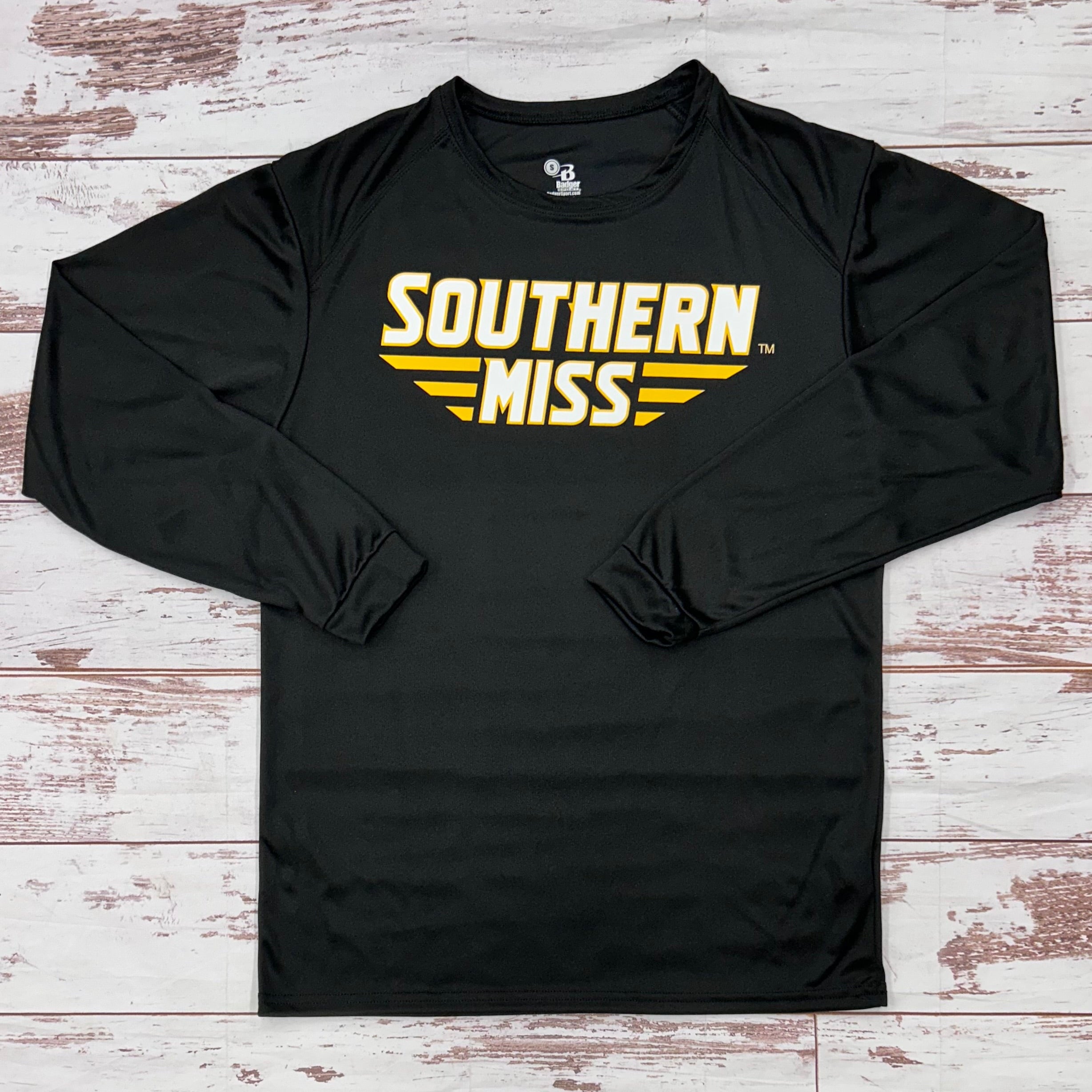B-Core Long Sleeve T-Shirt with Southern Miss Bars