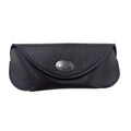 Pebble Grain Leather Eyewear Case with Eagle Head Concho