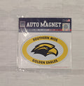 Auto Magnet 6" Euro Southern Miss Golden Eagels with Eagle Head