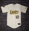 Jersey Baseball Button Down Pinstripe Eagles 10