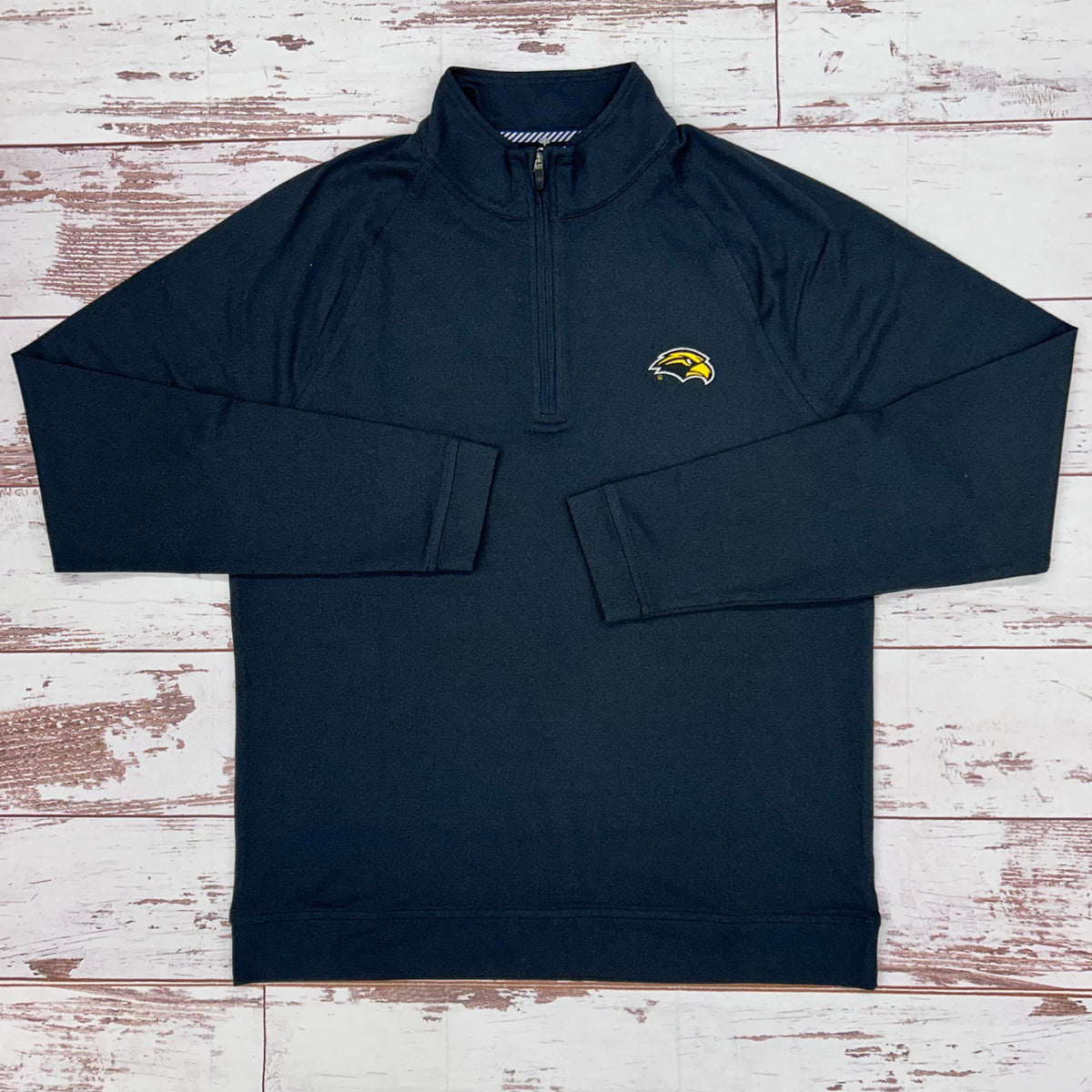 Southern Tide Men's Cruiser Quarter Zip Pullover with Eagle Head
