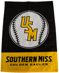 Baseball Garden Flag with Stacked USM