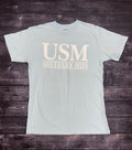 T-Shirt Short Sleeve Coastal Color USM over Double Bars Southern Miss Crystal Blue