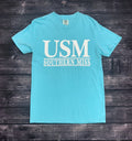 T-Shirt Short Sleeve USM over Double Bars Chalky Mint