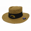 Hat Straw Tournament Twisted Gambler Eagle Head On Black Band