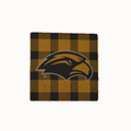 Coaster Sandstone Black Gold Plaid