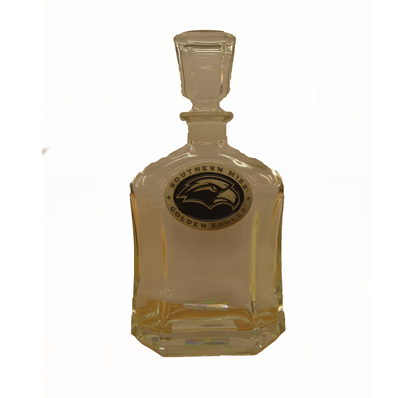Decanter Capitol Glass Eagle Head Medallion