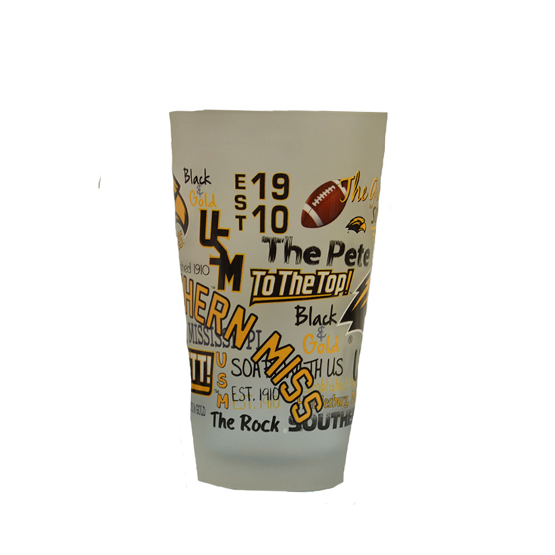Home Glass Frosted Mixing Southern Miss Power Campus Wraparound