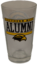 XD Pint Glass with Southern Miss Alumni Eagle Head