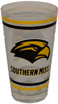 XD Ring Pint Glass with Eagle Head Southern Miss Wordmark