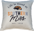 Pillow Linen Life Is Good At Southern Miss Est 1910