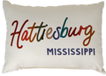 Pillow Linen Script Hattiesburg Mississippi