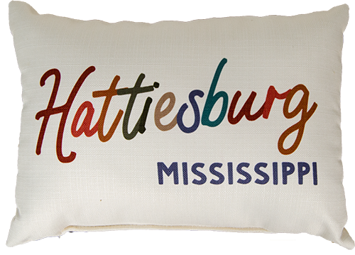 Pillow Linen Script Hattiesburg Mississippi