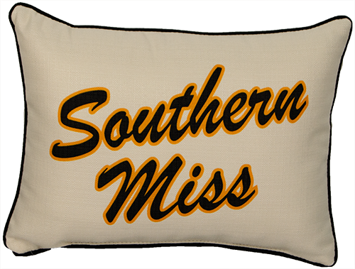 Pillow Linen Southern Miss Script