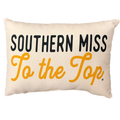 Pillow Linen Southern Miss To The Top with Piping