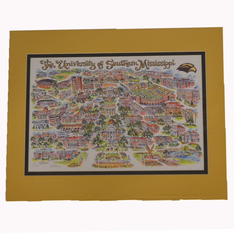 Print Double Mat USM Campus Map