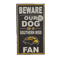 Home Sign In Outdoor Beware Our Dog Is A Southern Miss Eagle Head Fan