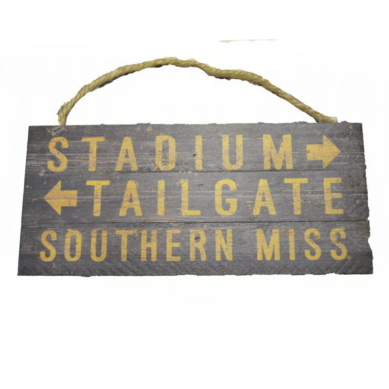 Home Sign Wooden Hanging 10X5 The Stadium Tailgate Southern Miss