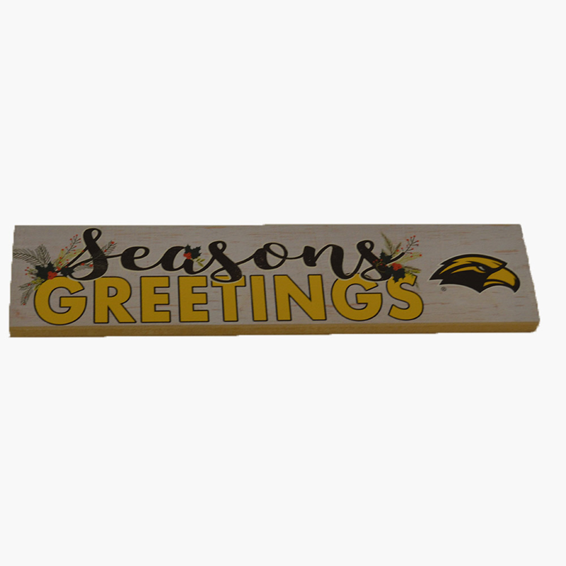 Christmas Sign Wooden Seasons Greetings