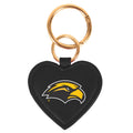Heart Bag Charm / Key Ring with Eagle Head