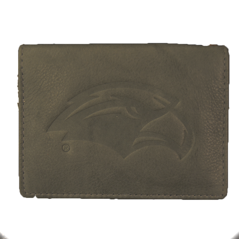 Id Holder Key Chain Leather Snap Eagle Head