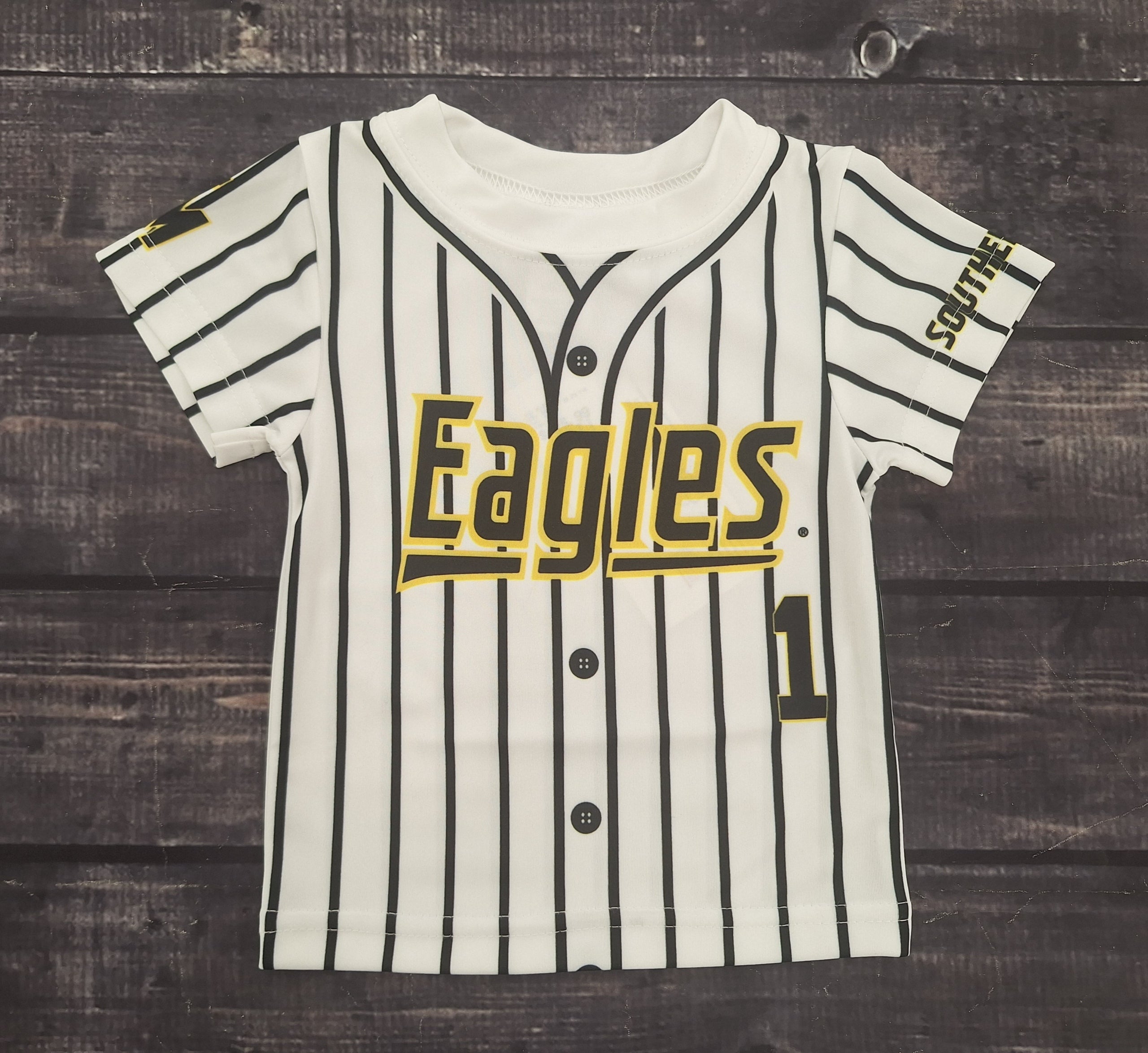 Baby Pinstripe Jersey T-Shirt Short Sleeve with Eagles 1
