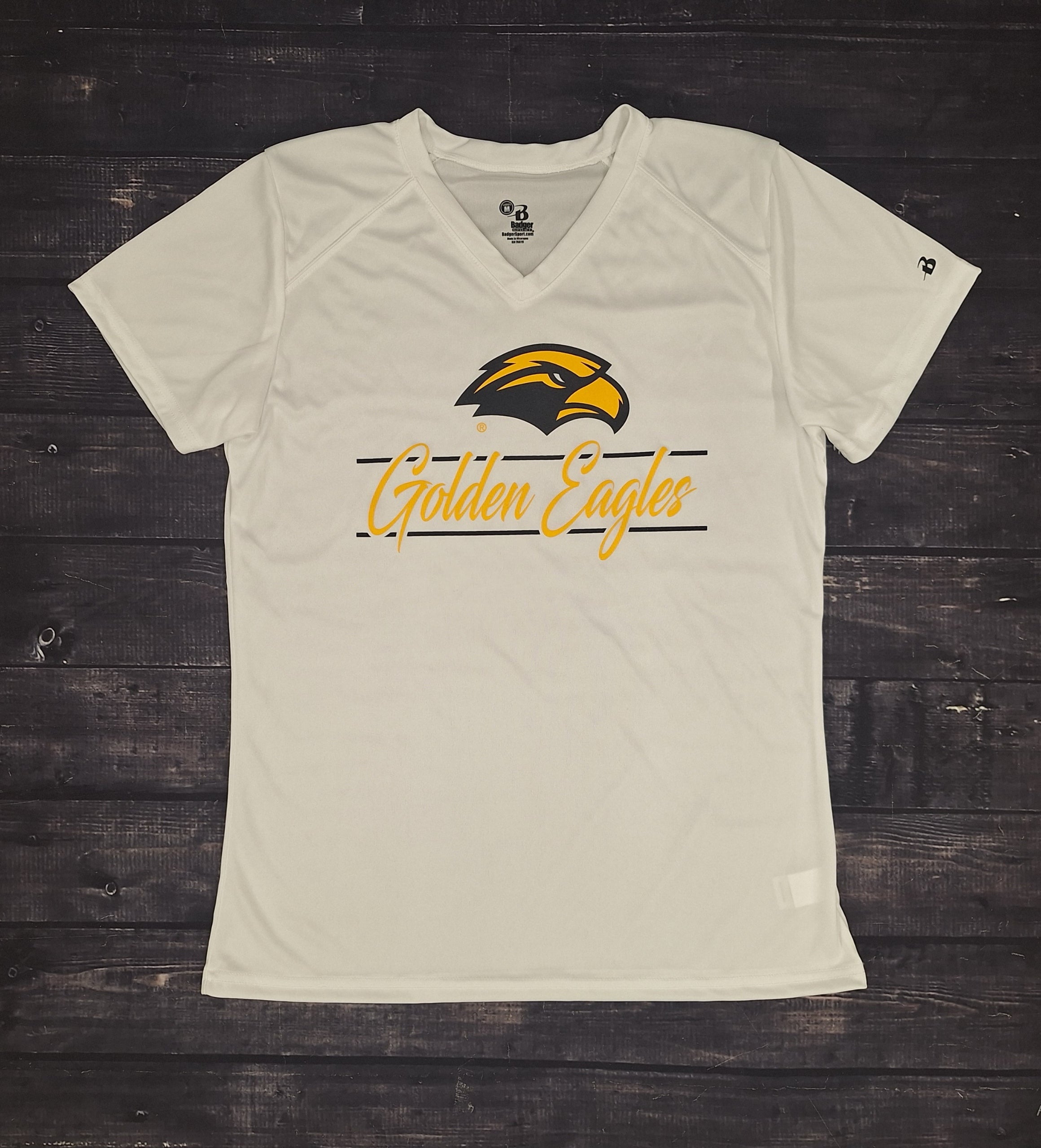 T-Shirt Women's Short Sleeve V-neck Full Front Eagle Head