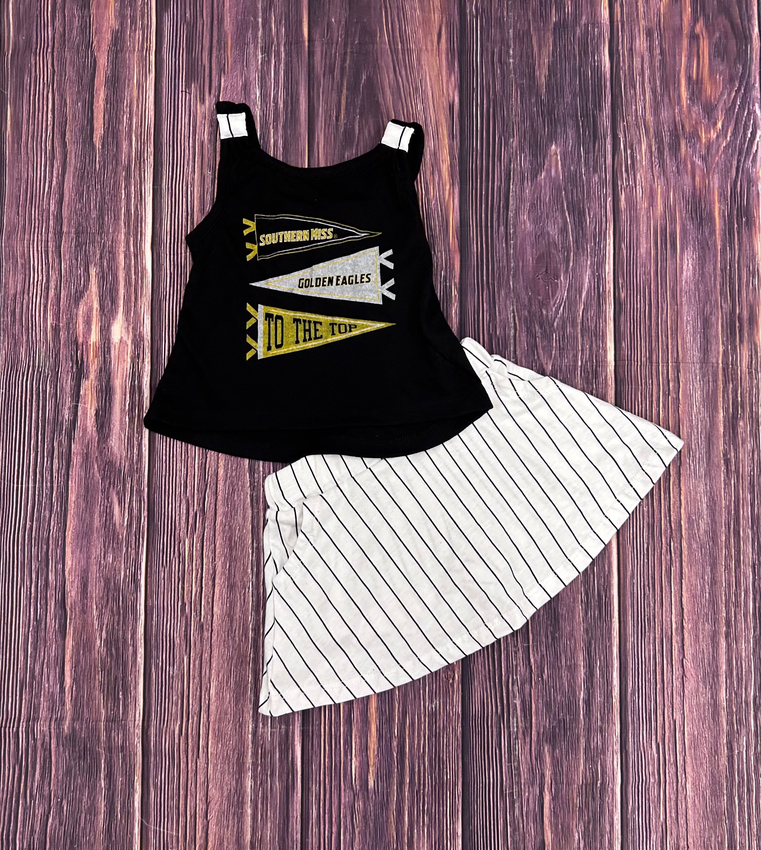 Colosseum Athletics Baby Harrington Tank and Skort 2 Piece Set with Multiple Logos