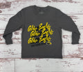 Youth Paint Streak Mascot Long Sleeve T-Shirt with Multiple Logos