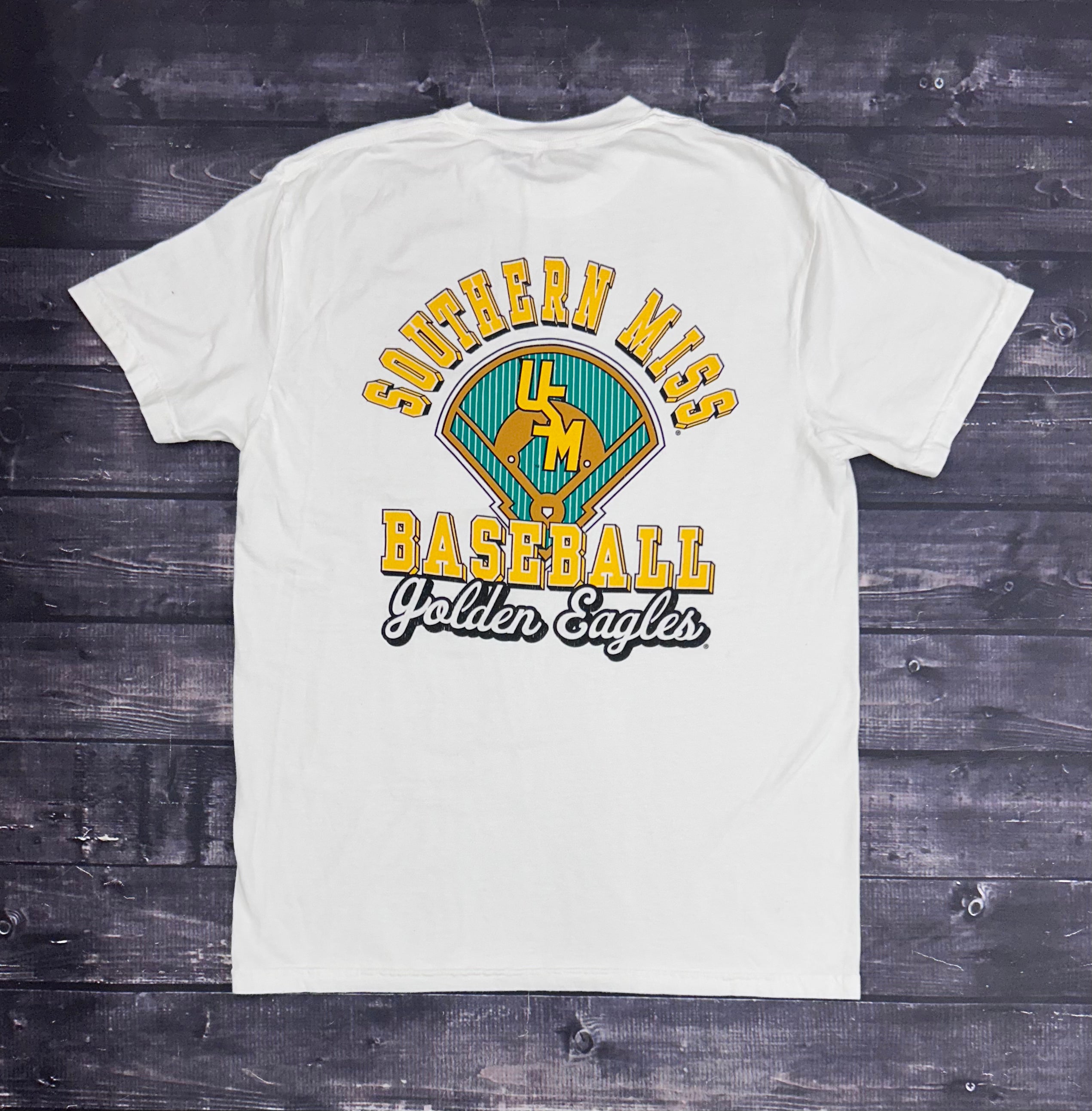 T-Shirt Short Sleeve Baseball Field Block Stacked USM