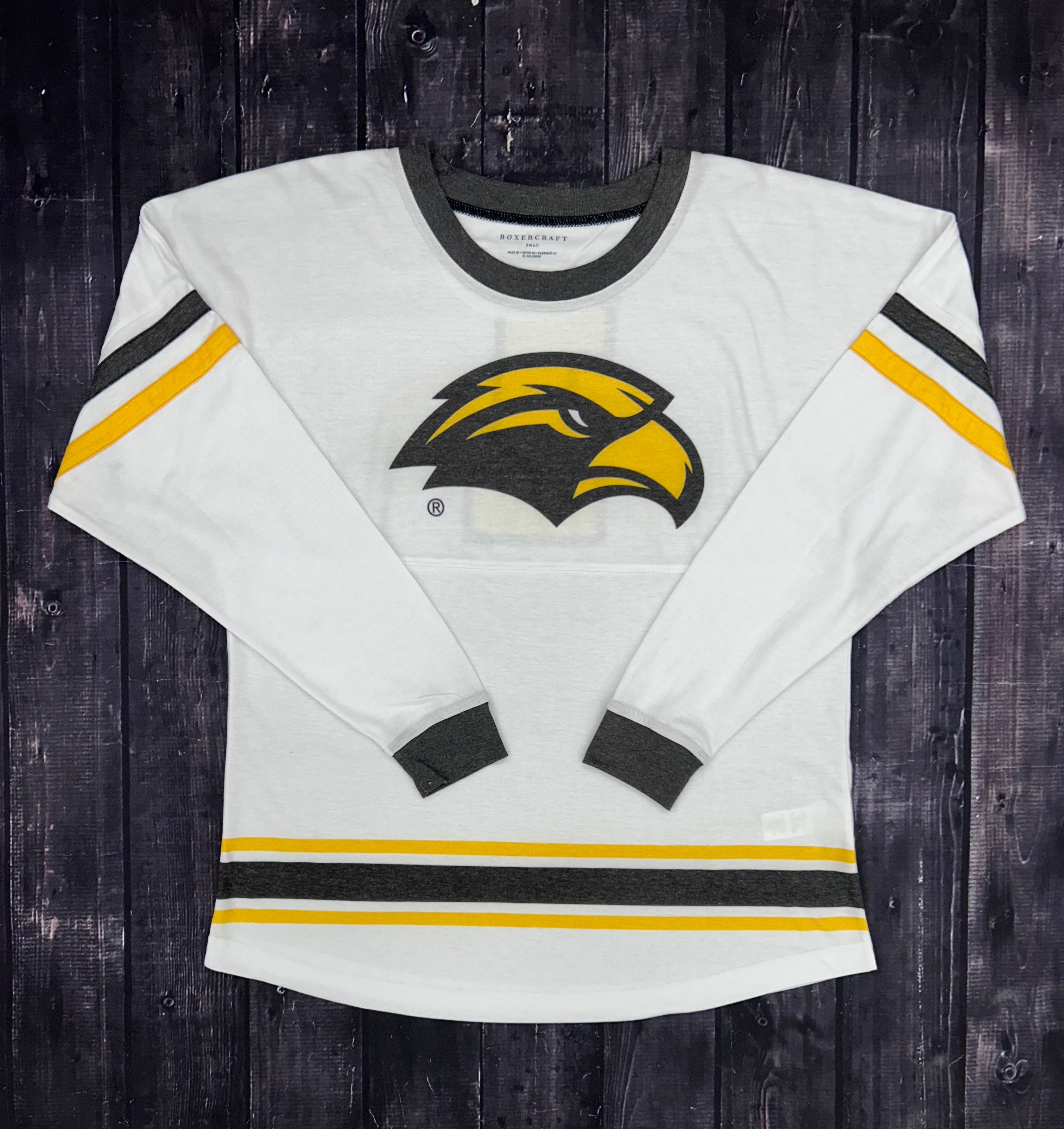 T-Shirt Women's Long Sleeve Pom Pom Jersey Stripes