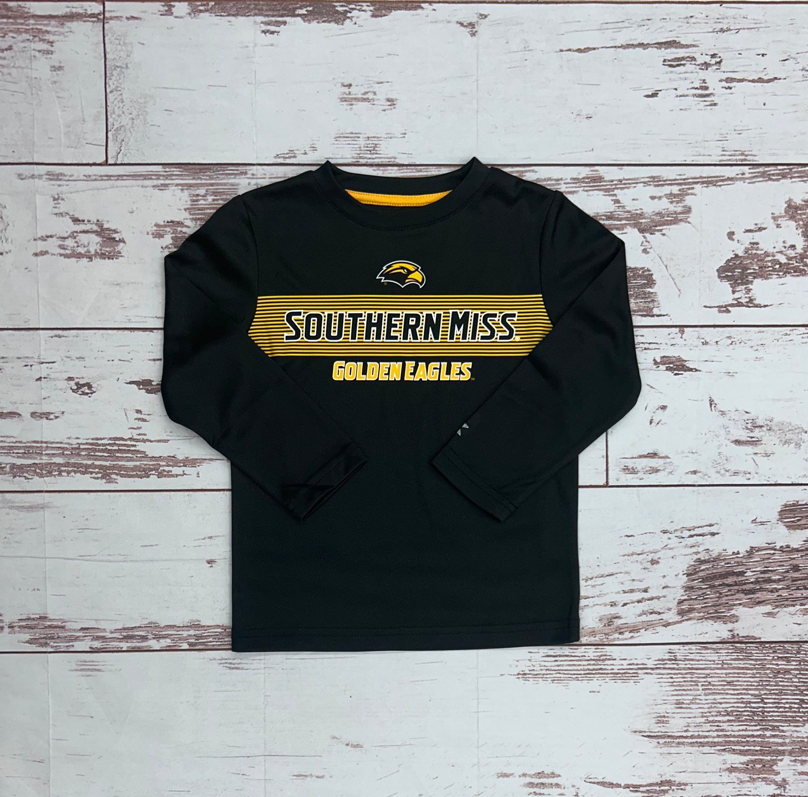 Toddler Long Sleeve Dive T-Shirt with Eagle Head Southern Miss