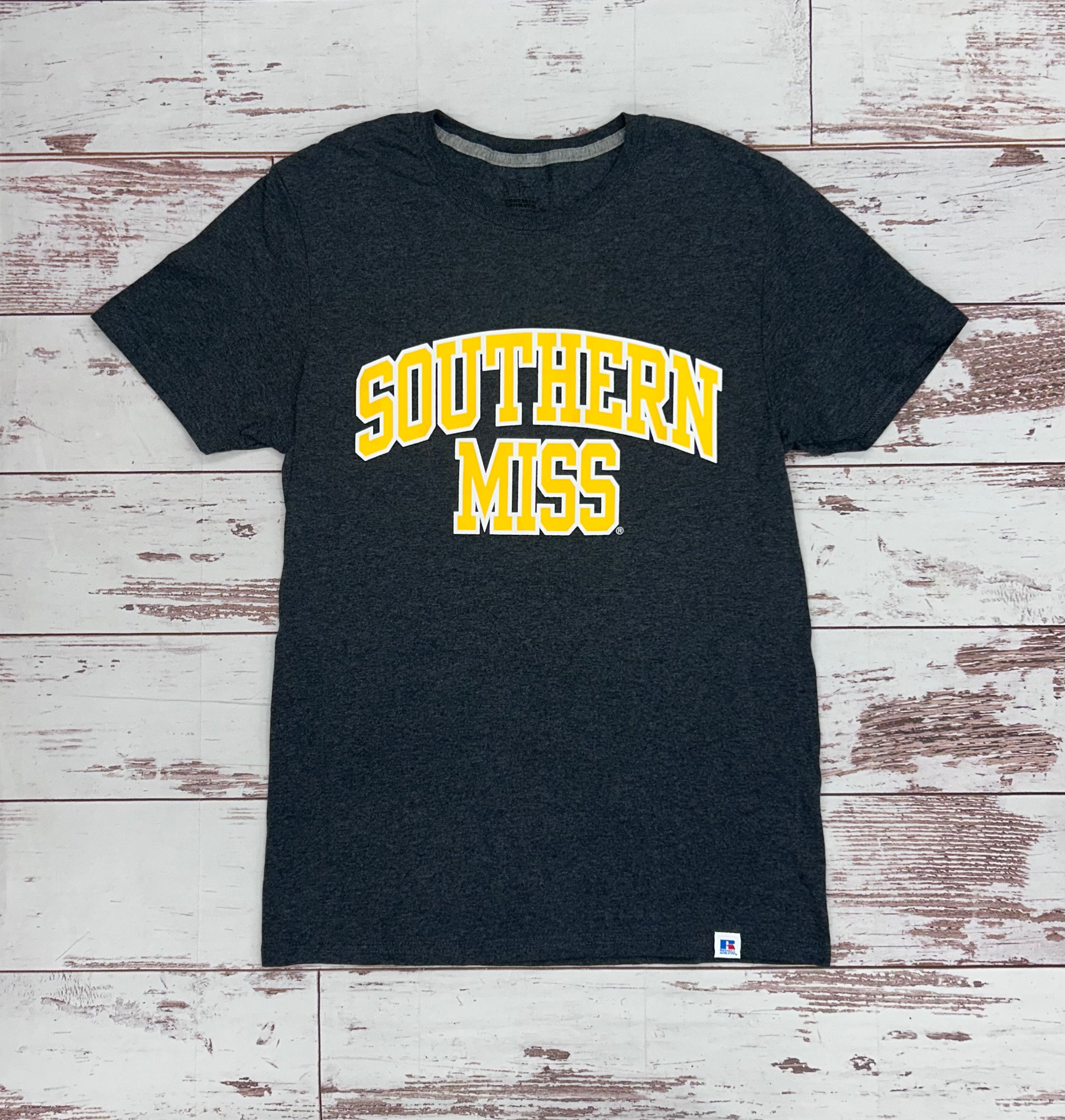 T-Shirt Short Sleeve Essential Southern Miss Gold In White Out