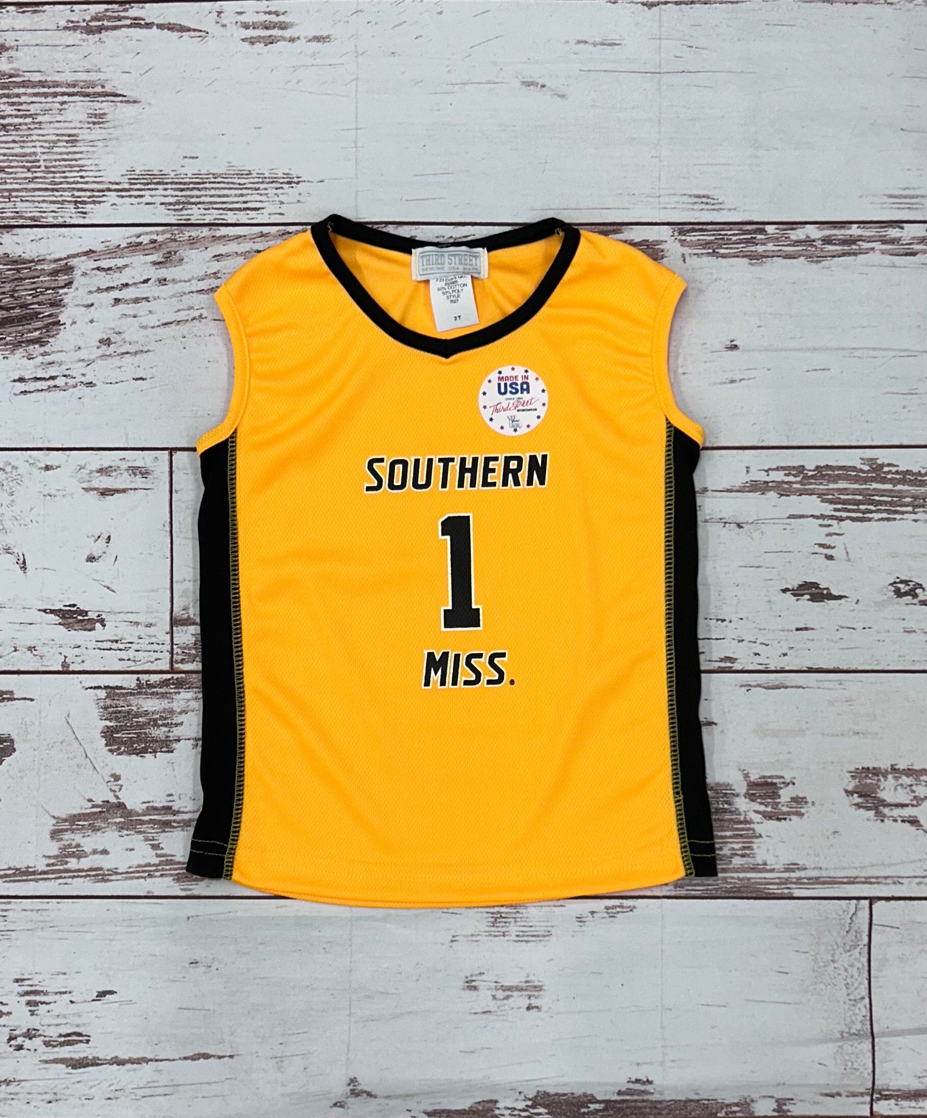 Toddler Tanktop Fitness Southern Miss 1 Mississippi