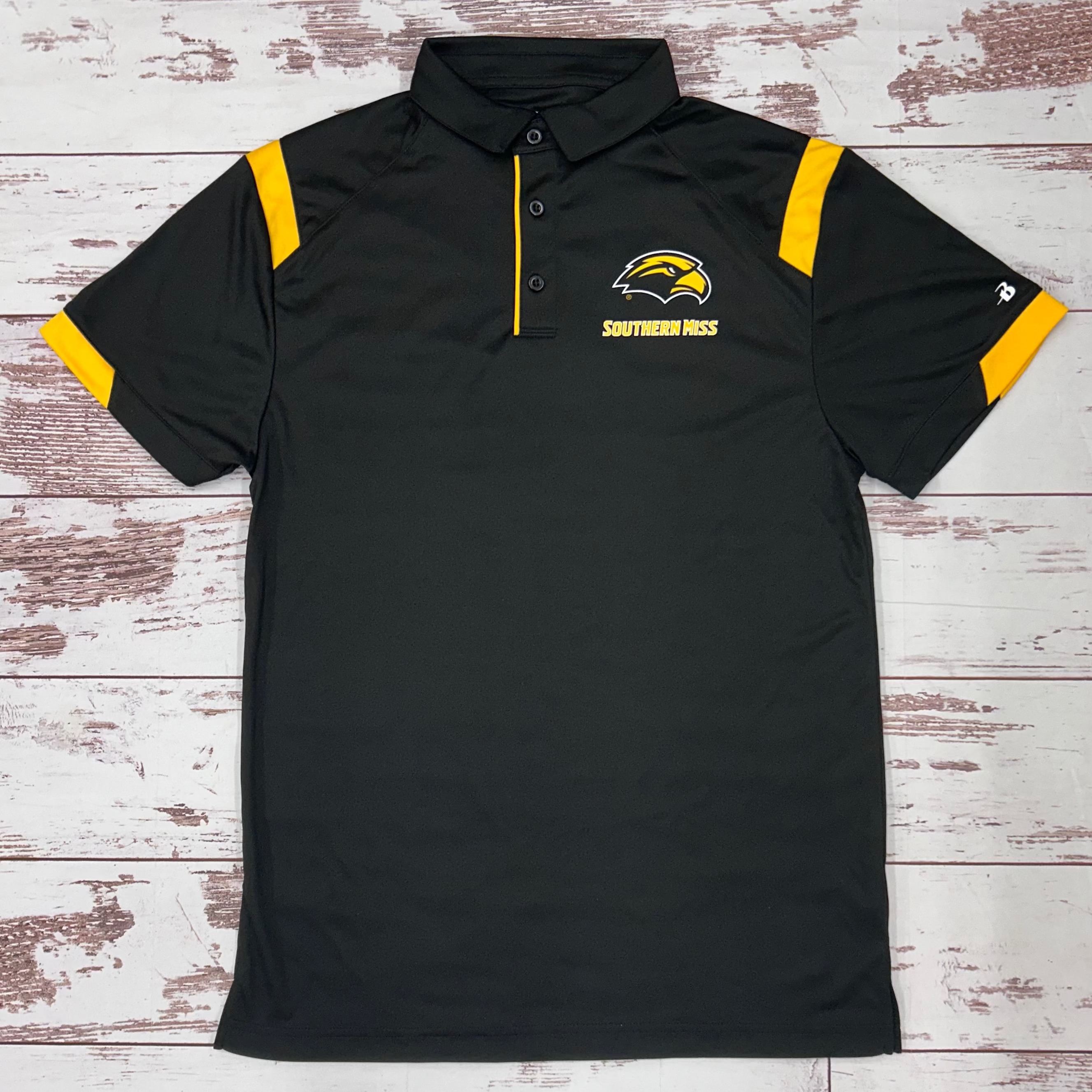 Badger Men's On the Rise Polo with Eagle Head Southern Miss