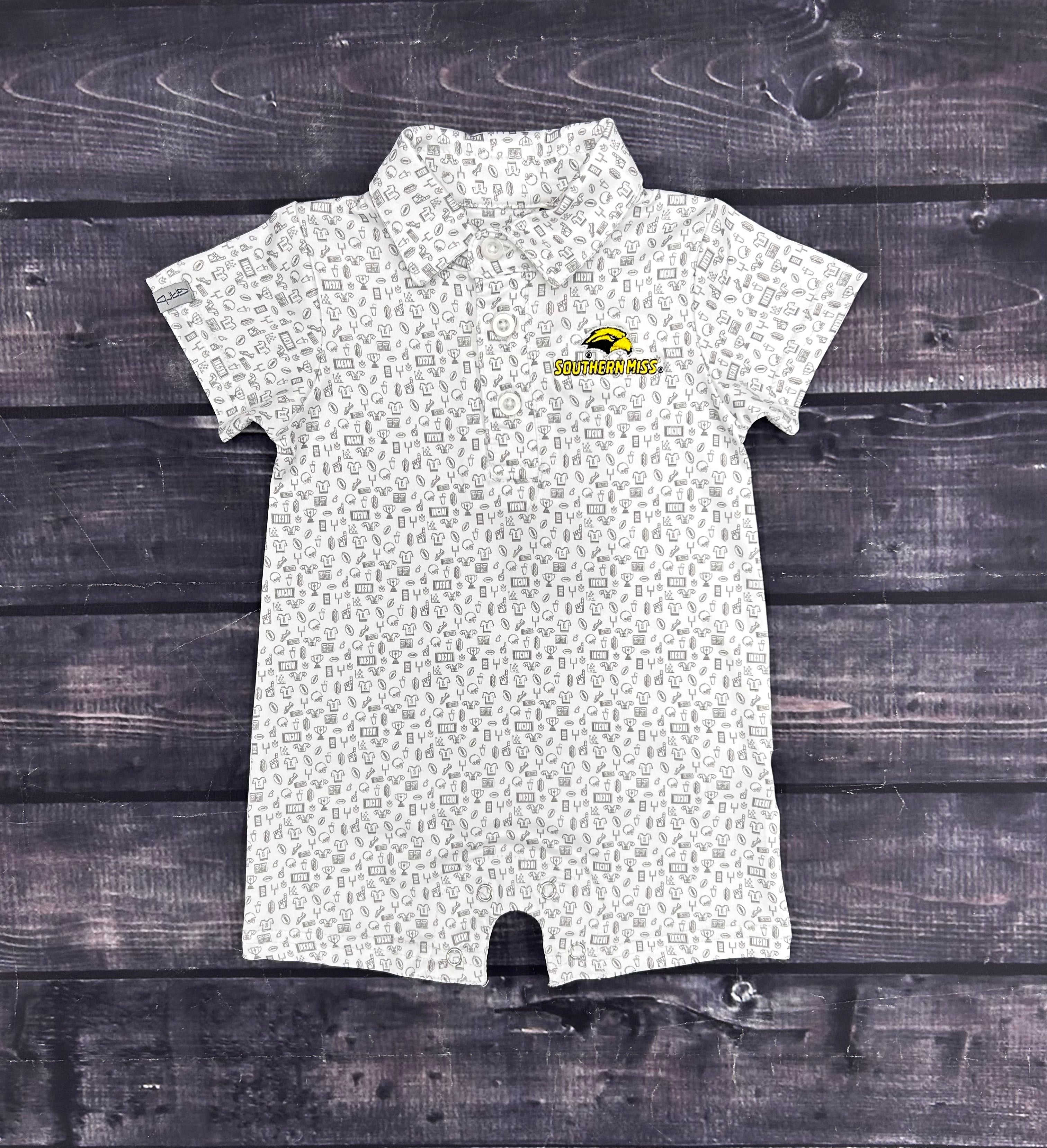 Garb, Inc Baby Crewneck Polo with Eagle Head and Southern Miss