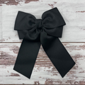 Double 6" Hair Bow On Clip with Streamers