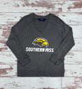 Women's V-neck Cuddle Sweater with Eagle Head Southern Miss