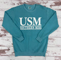 Women’s Crewneck Sweatshirt with USM Bar Seafoam