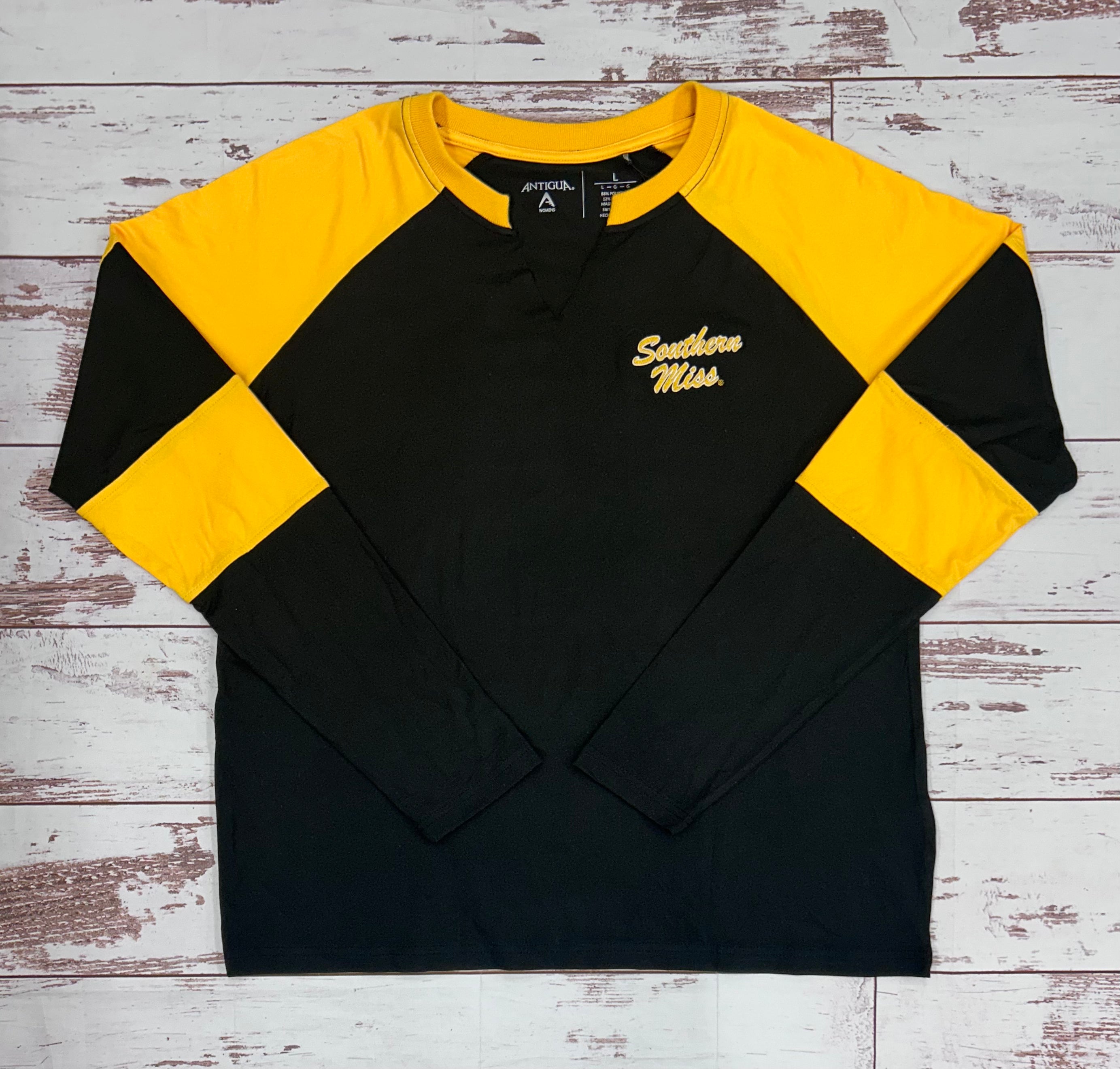 Women’s Pepper Long Sleeve V-neck T-Shirt with Southern Miss Script