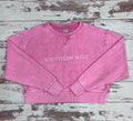 Women’s Boxy Cropped Corded Crewneck Pullover with Southern Miss